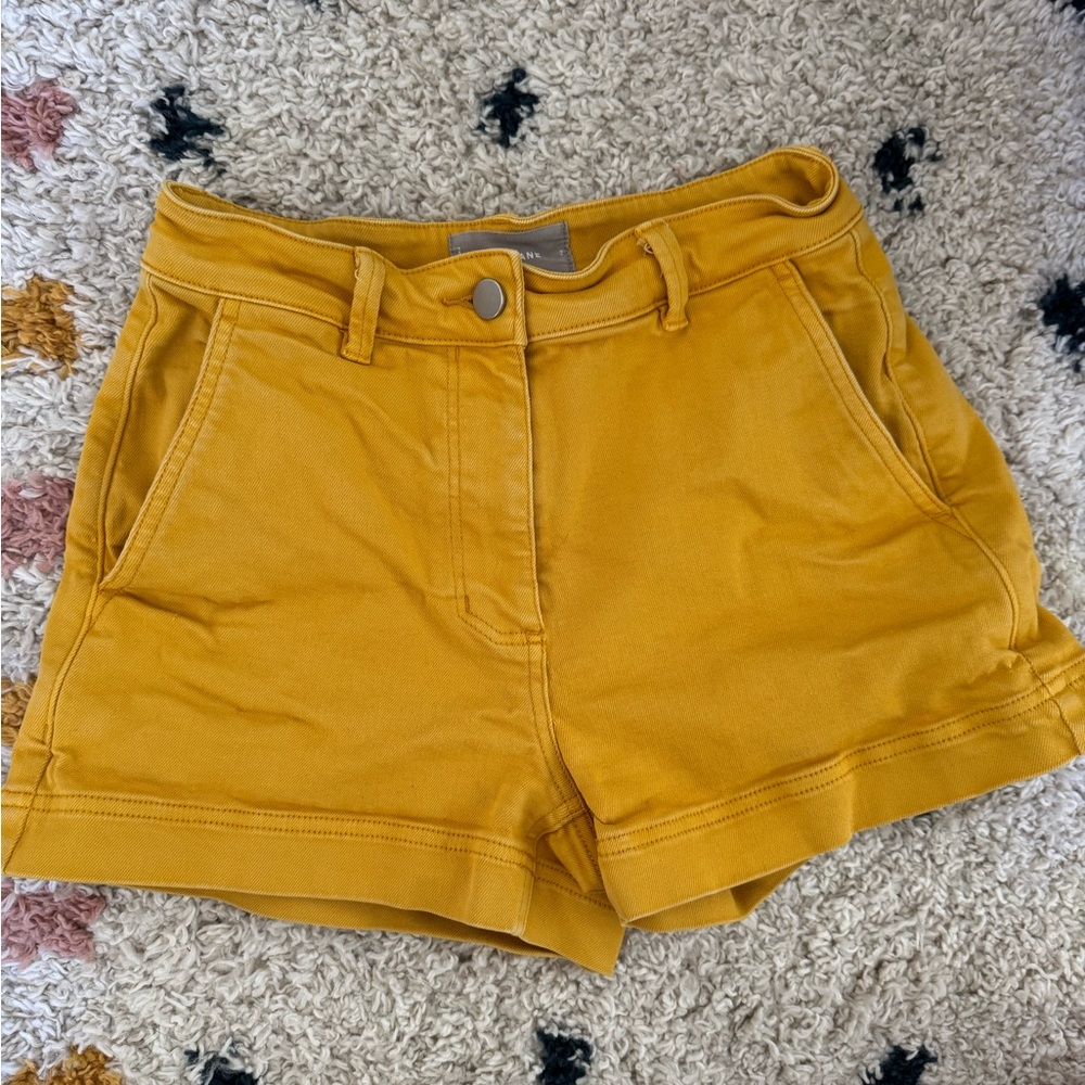 Everlane Mustard High Waist Women's Shorts